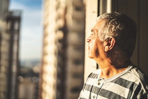 man gazing into the distance