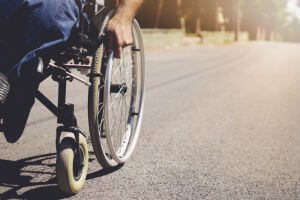 person in a wheelchair