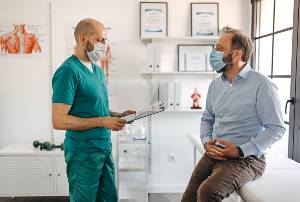 doctor and patient talking