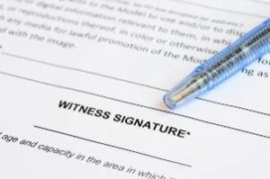 blank form for witness to sign