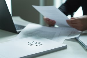 legal documents on desk