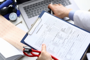 Empty patient form.